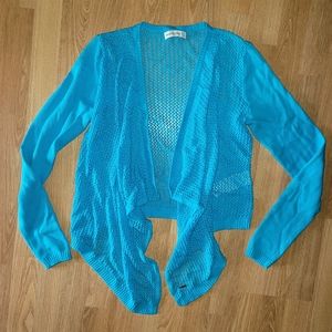 Abercrombie & Fitch blue open knit cardigan